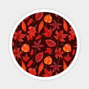 Autumn leaves watercolor Magnet